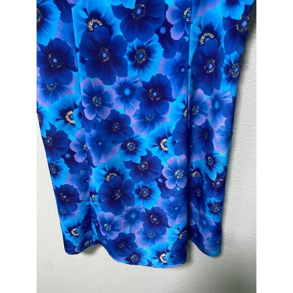 Vintage 90s Y2k My Michelle Women's Junior Blue‎ Floral Dress Size 15 - Picture 7 of 8